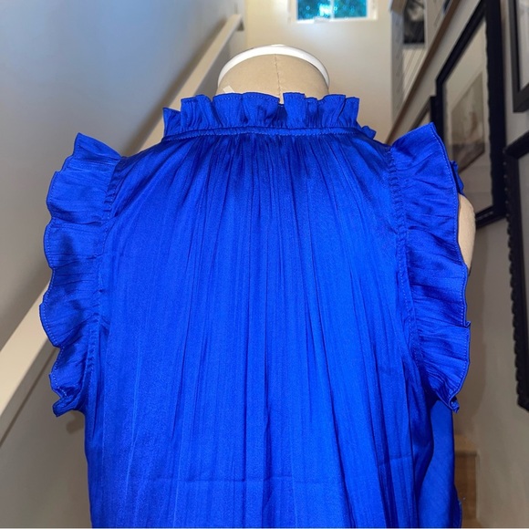 Anthropologie Blue Ruffled Blouse - Picture 11 of 12